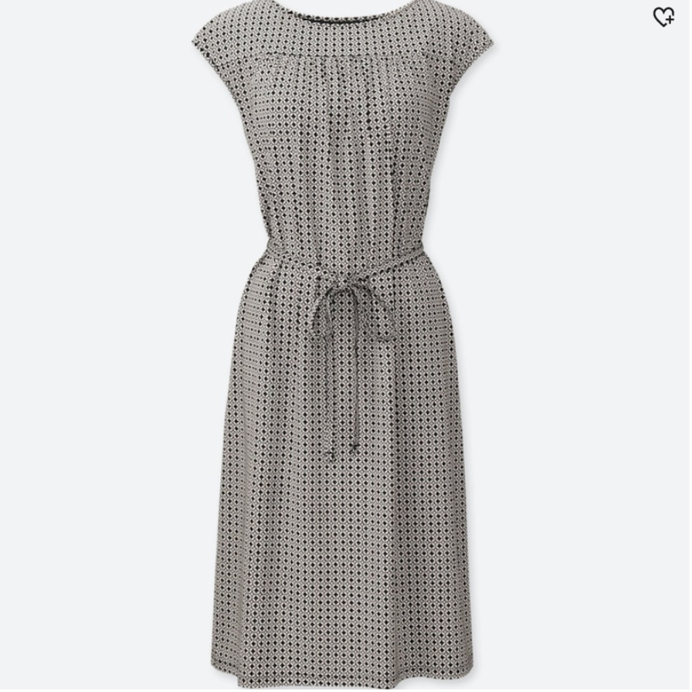UNIQLO Short Sleeve Geometric Print Bra Dress NWT